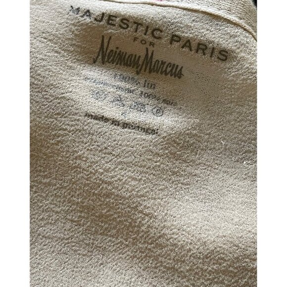 Majestic Paris silk v neck top/ long sleeved cardigan with sheer hem - Picture 4 of 8